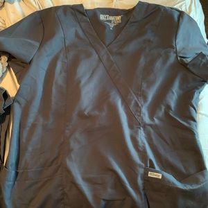 Greys Anatomy gray scrub top
